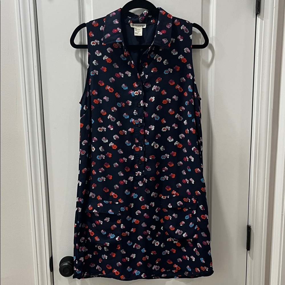 Artisan Ny Navy Floral Mini Dress